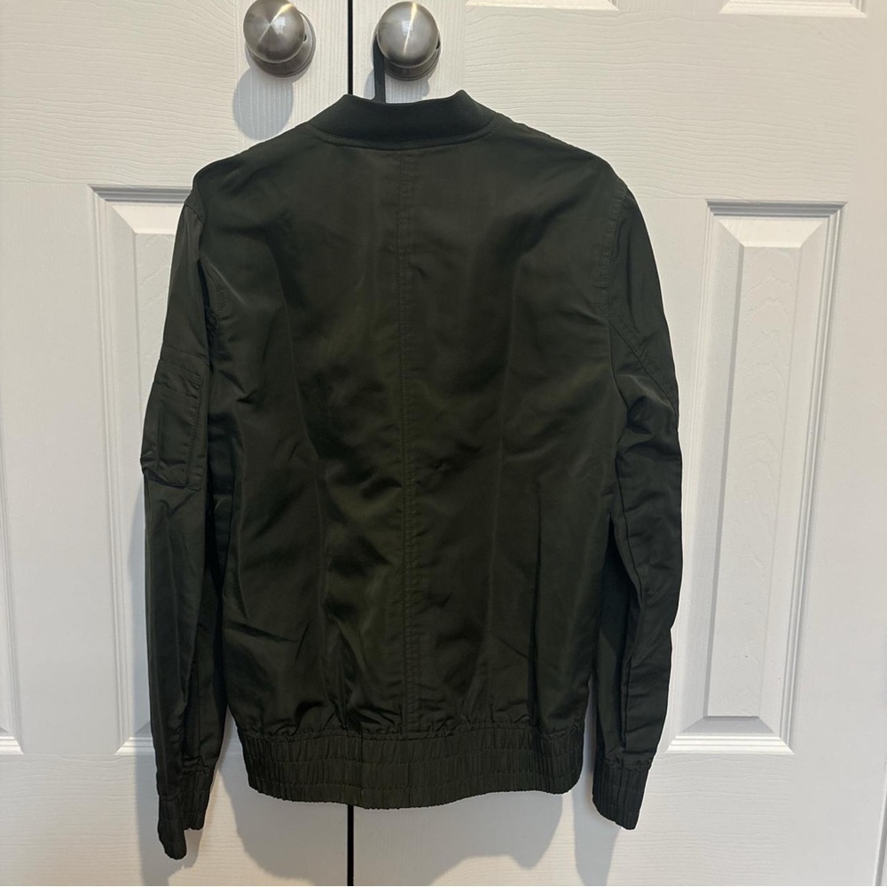 Topman Men's Olive Bomber Jacket - Picture 2 of 3